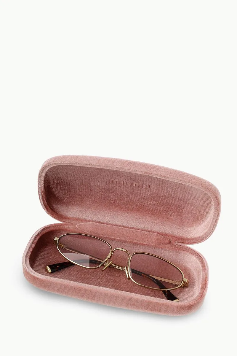 MIU MIU Irregular Sunglasses in Pink/Pale Gold Metal 4
