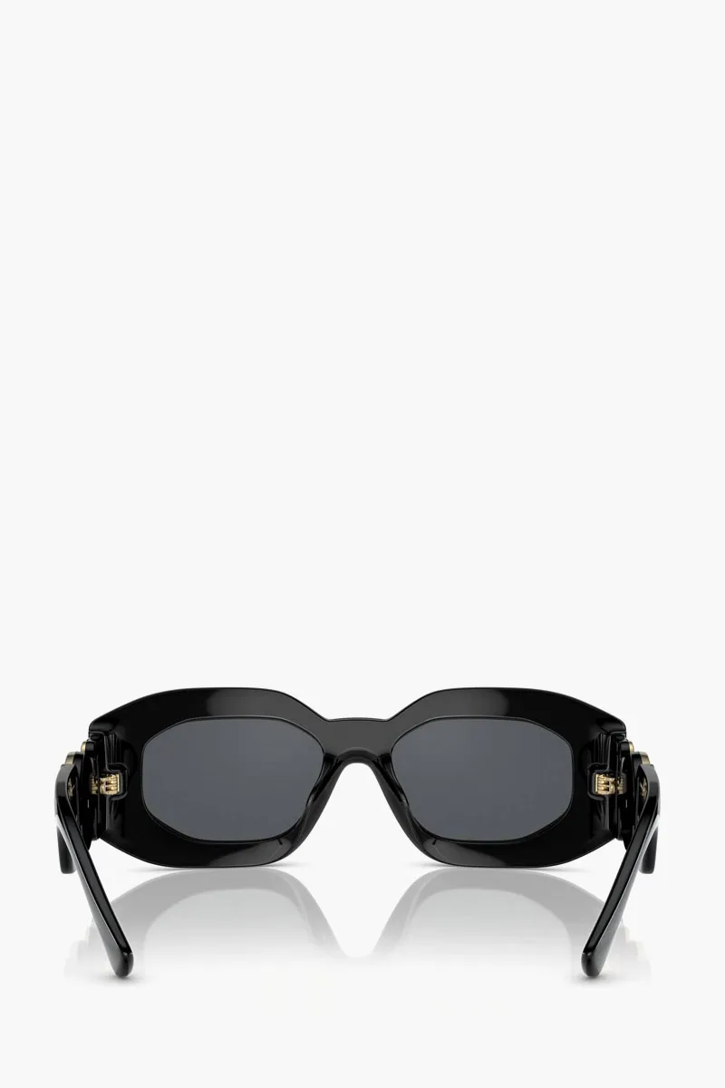 VERSACE Women Maxi Medusa Biggie Sunglasses in Black/Dark Grey Plastic 3