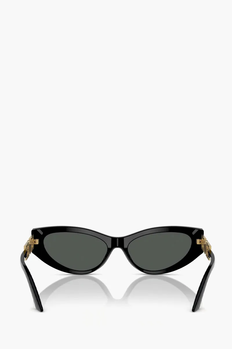VERSACE Women Cat Eye Sunglasses in Black/Dark Grey Acetate 3