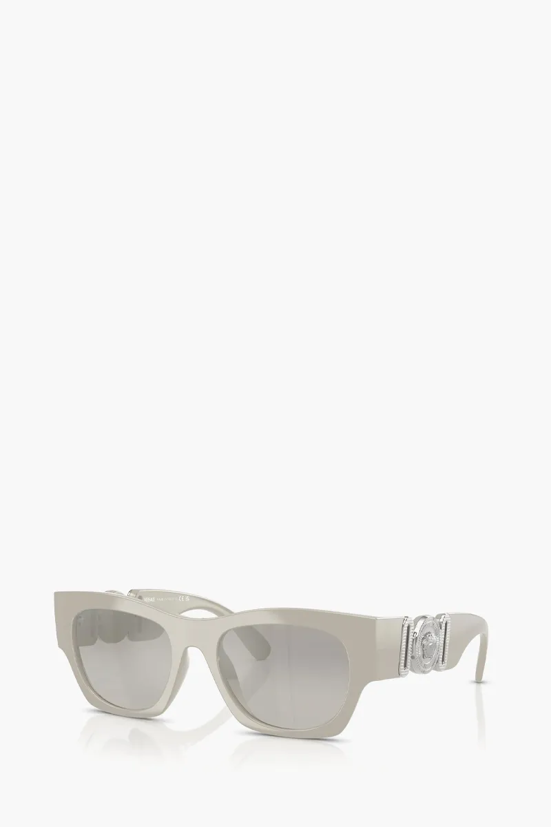 VERSACE Square Sunglasses in Grey Injectate 2