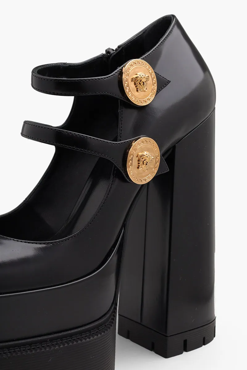 VERSACE Women Medusa Aevitas Platform Pumps 170mm in Black 3