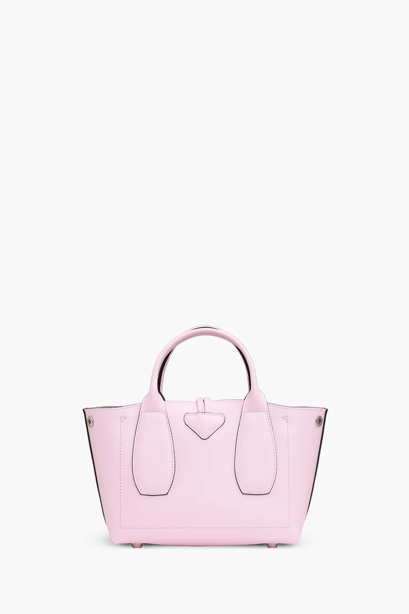 LONGCHAMP Small Roseau Top Handle Bag in Pink 1