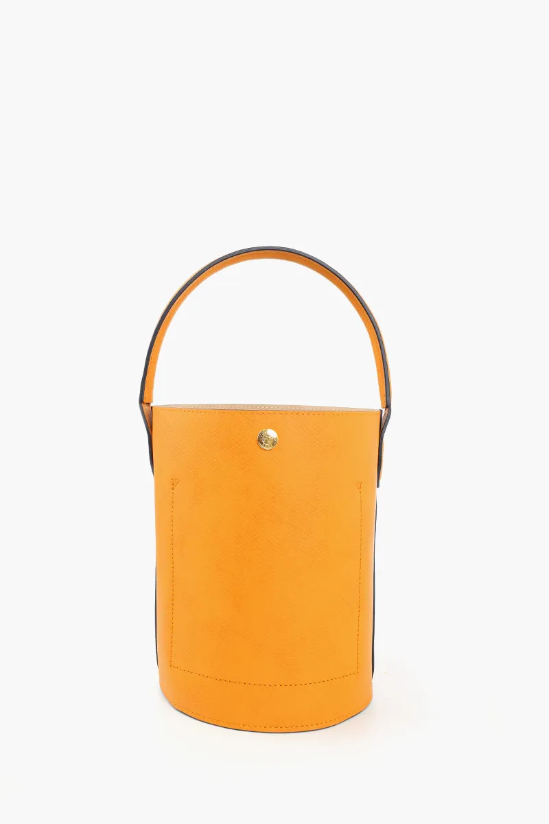 LONGCHAMP Cuir De Russie Bucket Bag in Apricot Leather 2