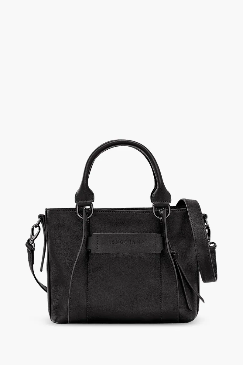 LONGCHAMP Small 3D Handbag in Black Leather 0