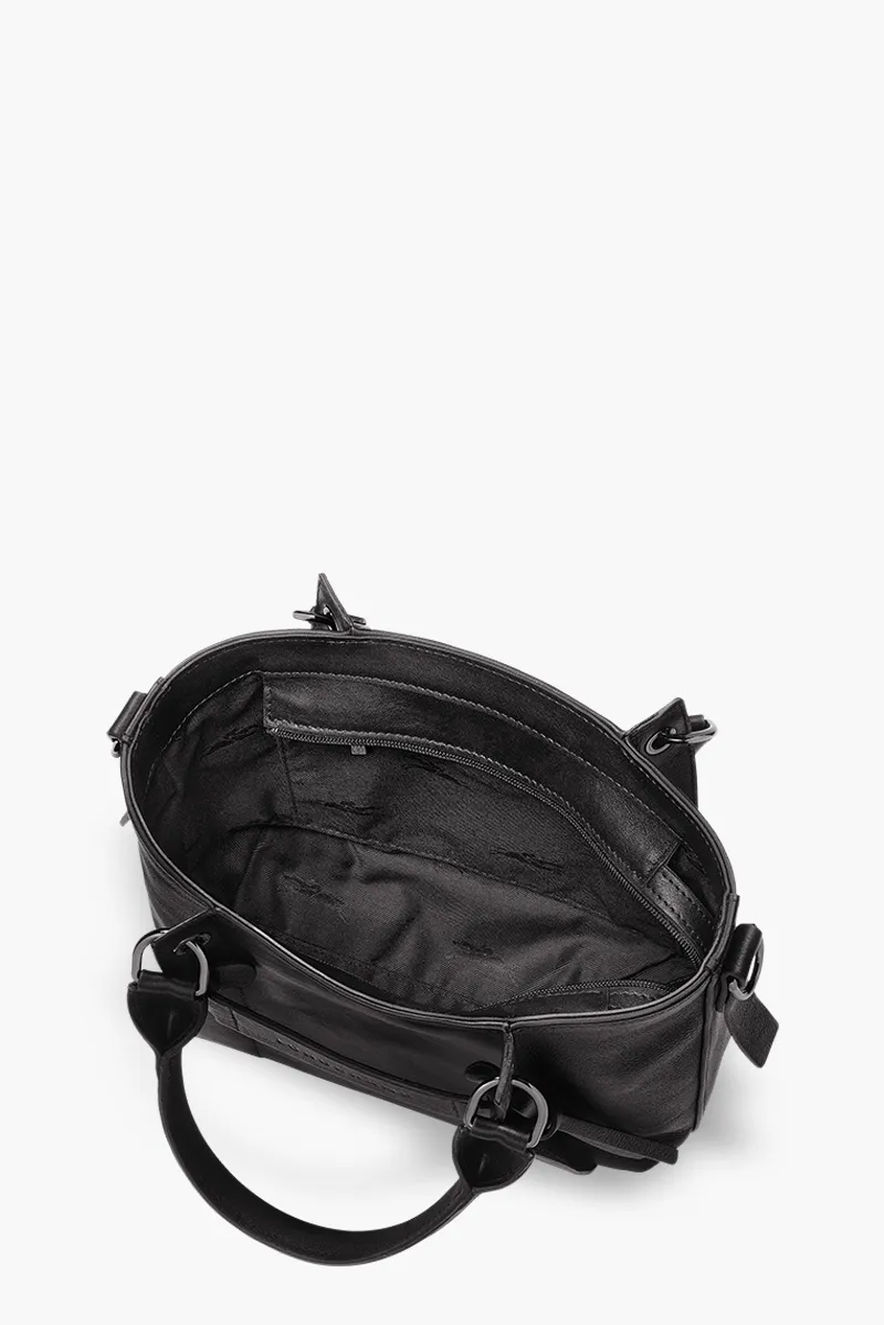 LONGCHAMP Small 3D Handbag in Black Leather 3