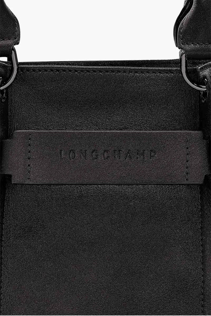 LONGCHAMP Small 3D Handbag in Black Leather 4