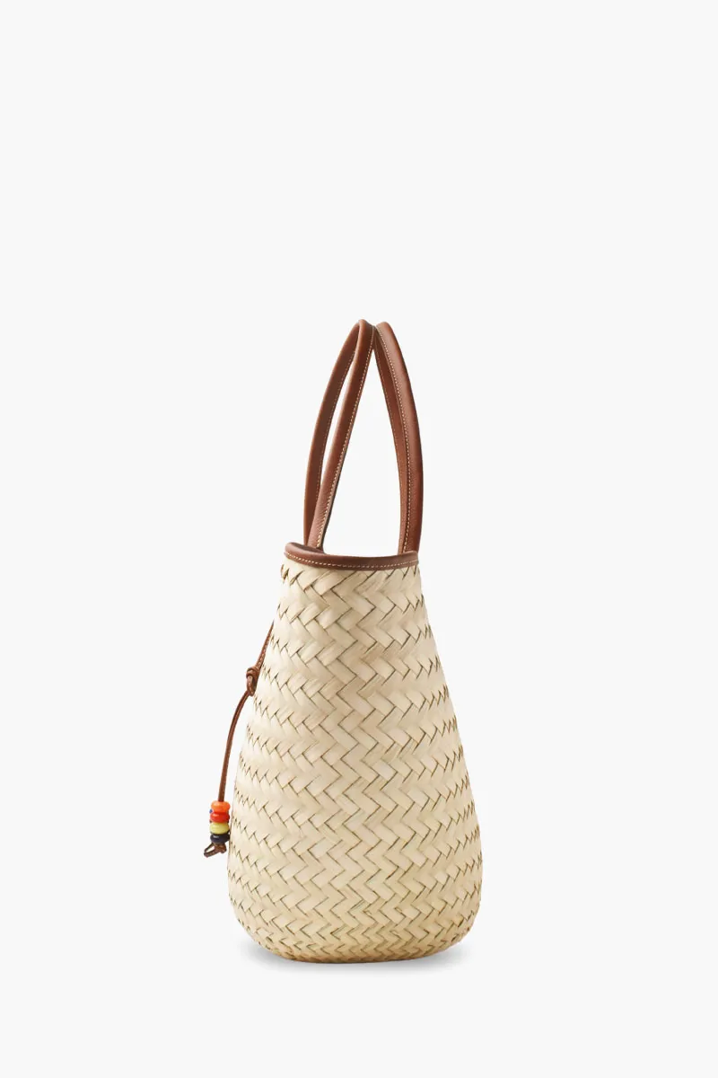 LONGCHAMP XL Le Pliage Panier Basket Bag in Brown Palm Straw 1