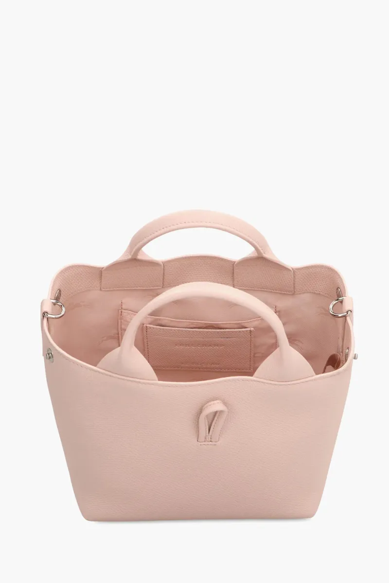 LONGCHAMP Small Le Roseau Top Handle Hand Bag in Ballerina Grained Leather 3