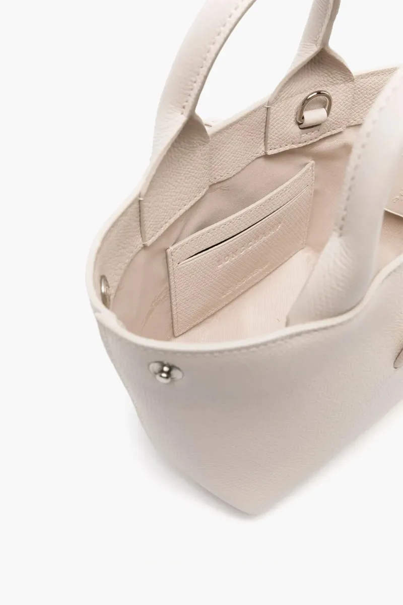 LONGCHAMP XS Le Roseau Top Handle Bag in Paper Grained Leather with Adjustable Shoulder Strap 2