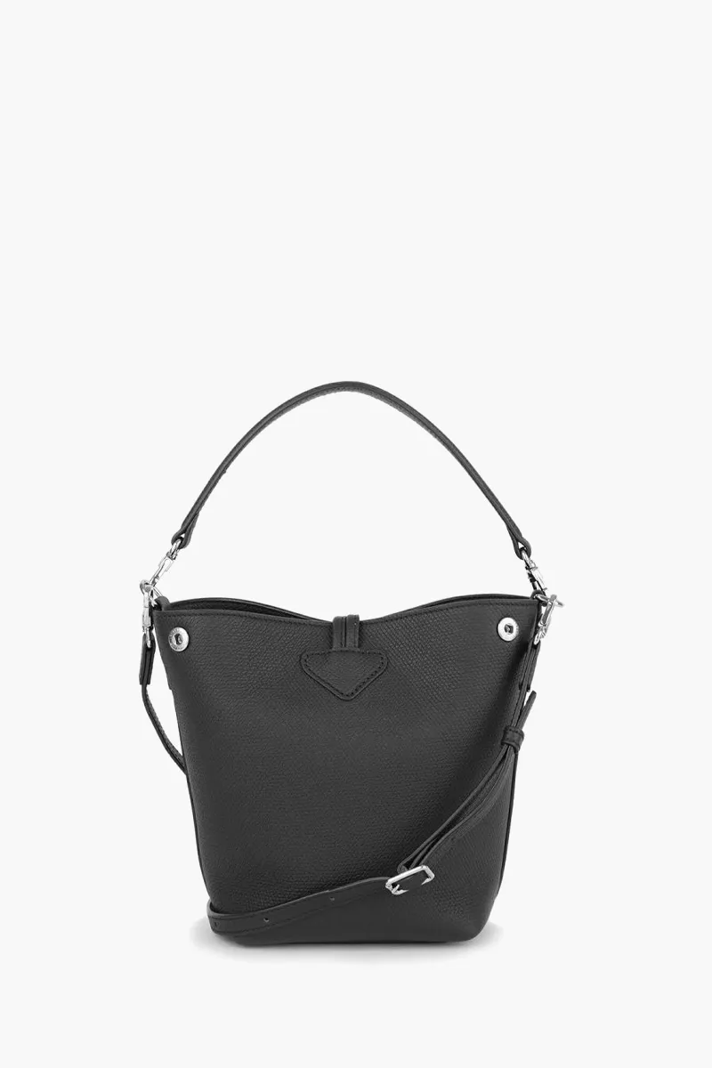 LONGCHAMP Le Roseau XS Bucket Bag in Black Leather 1