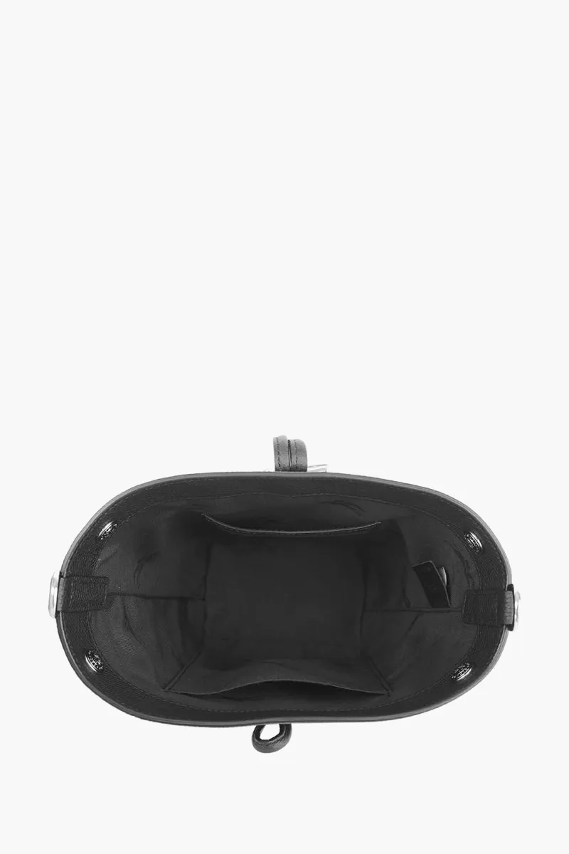 LONGCHAMP Le Roseau XS Bucket Bag in Black Leather 3