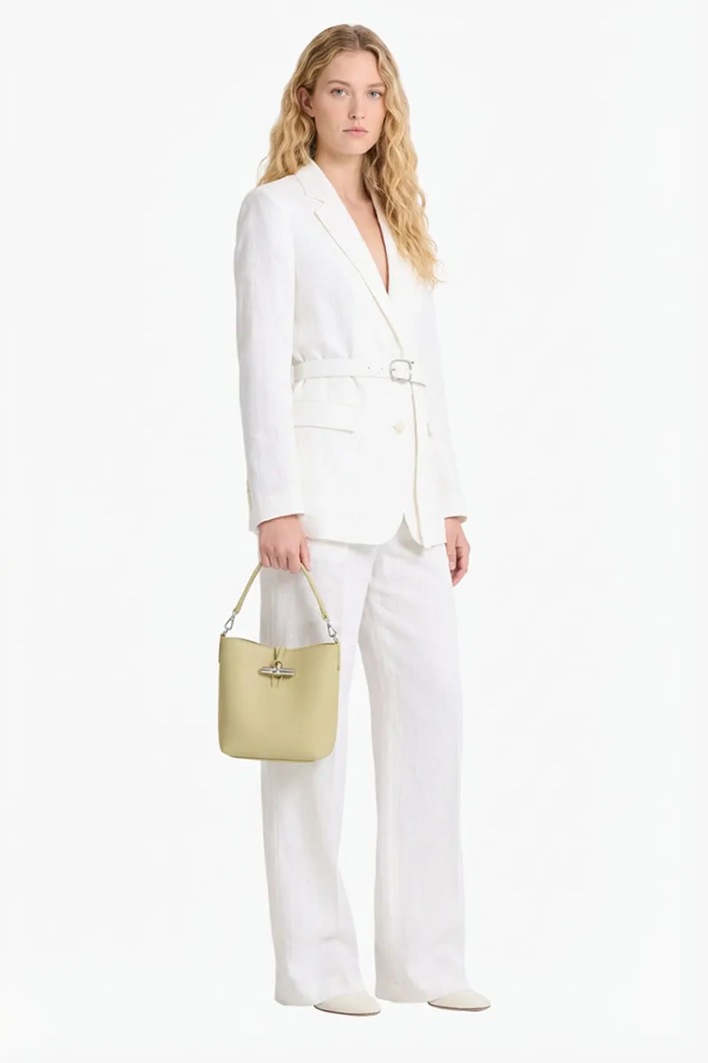 LONGCHAMP Le Roseau Xs Bucket Bag in Pistachio Cowhide Leather 3