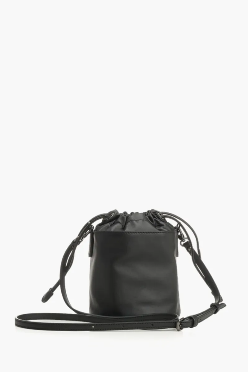 LONGCHAMP Le Pliage Xtra Drawstring Bucket Bag in Black Leather 1