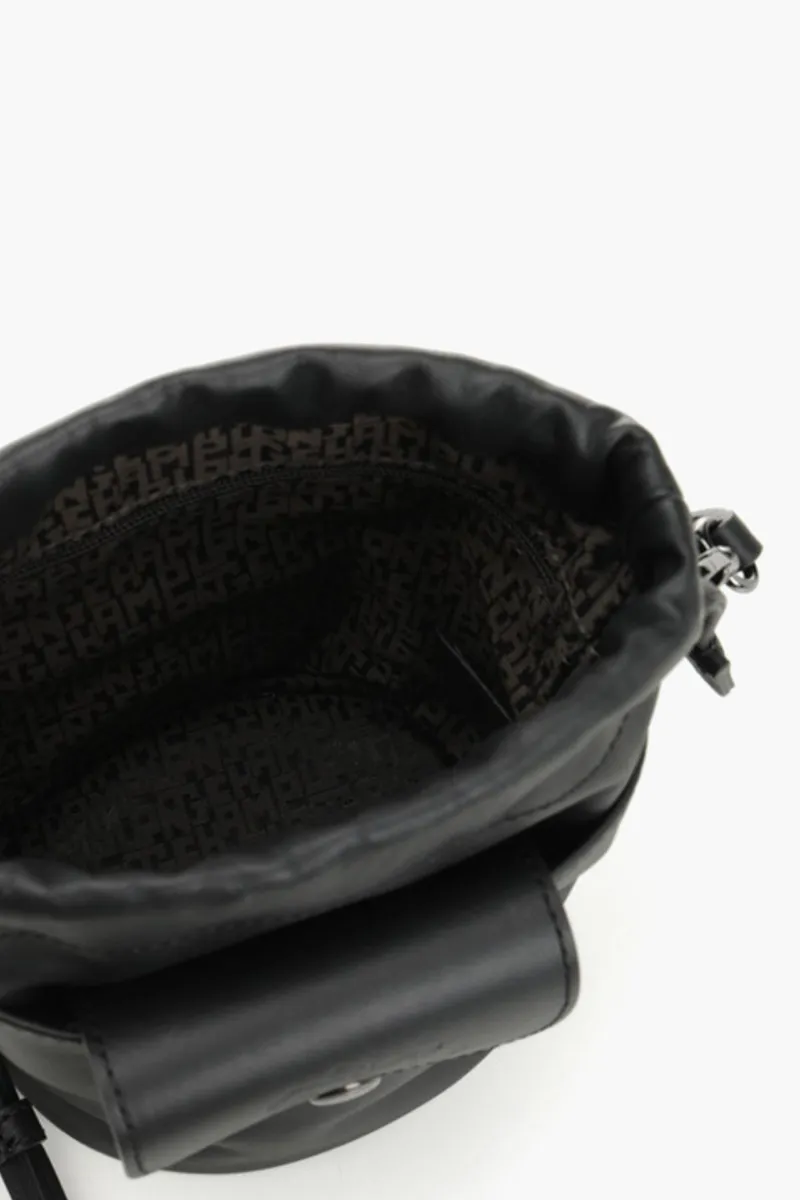 LONGCHAMP Le Pliage Xtra Drawstring Bucket Bag in Black Leather 2