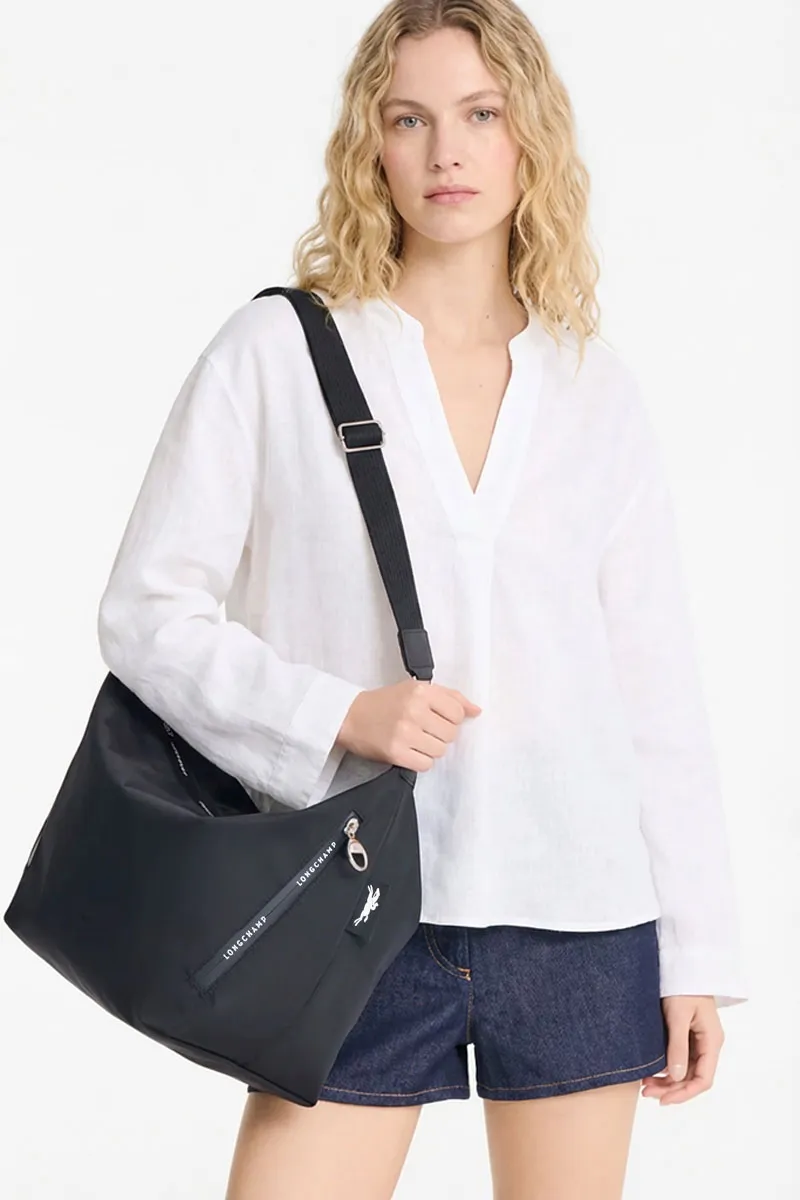 LONGCHAMP Le Pliage Energy Crossbody Bag in Black Recycled Canvas 3