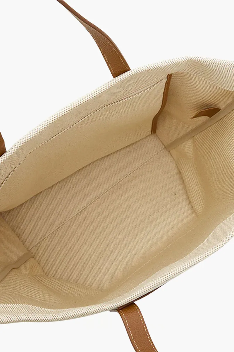 LONGCHAMP Xtra Large Complice Tote Bag in Caramel/Natural Canvas 3
