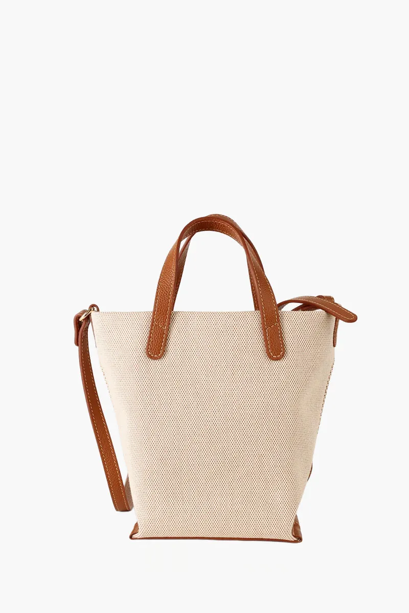 LONGCHAMP Small Complice Crossbody Bag in Caramel/Natural Canvas 2