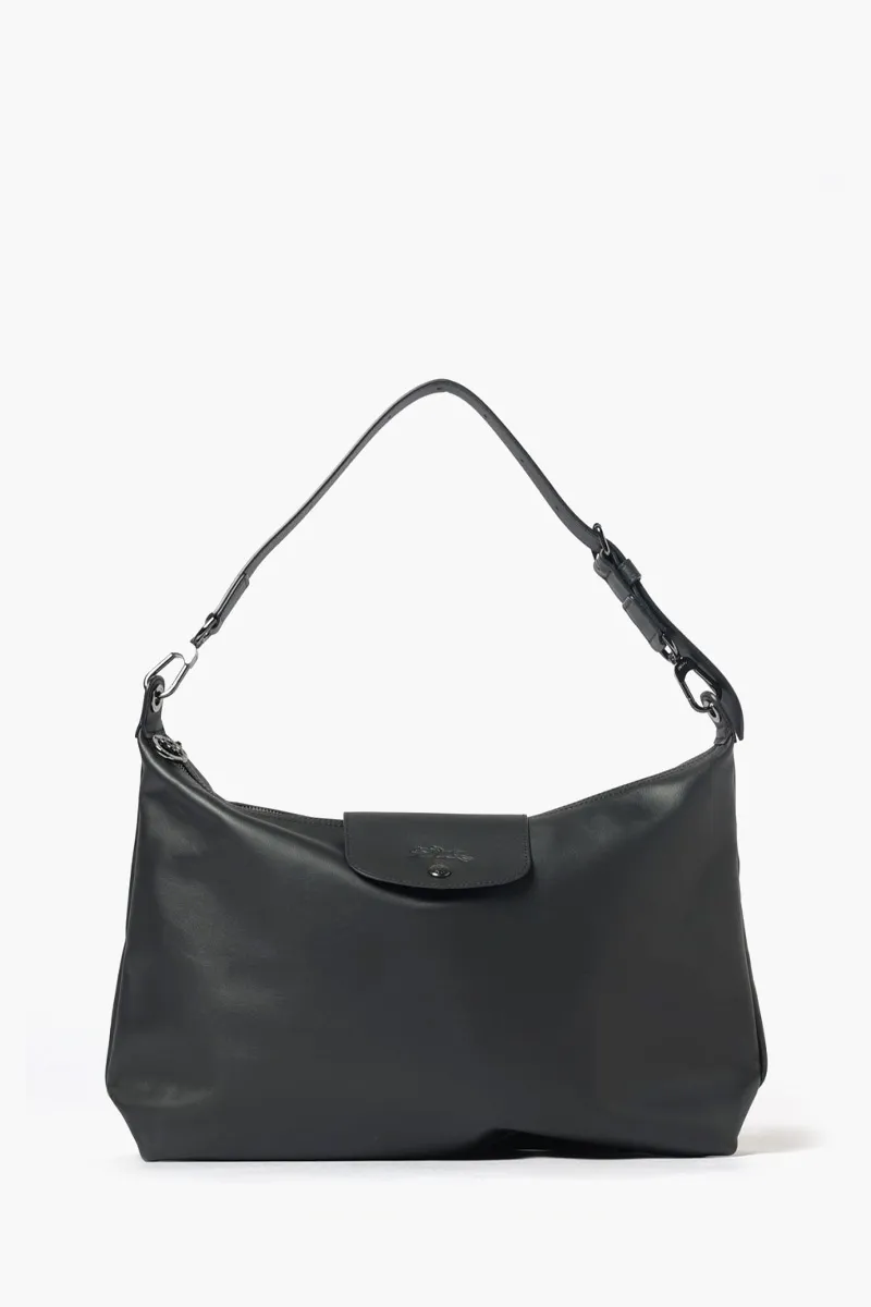 LONGCHAMP Le Pliage Extra Xl Shoulder Bag in Black Cowhide Leather 0