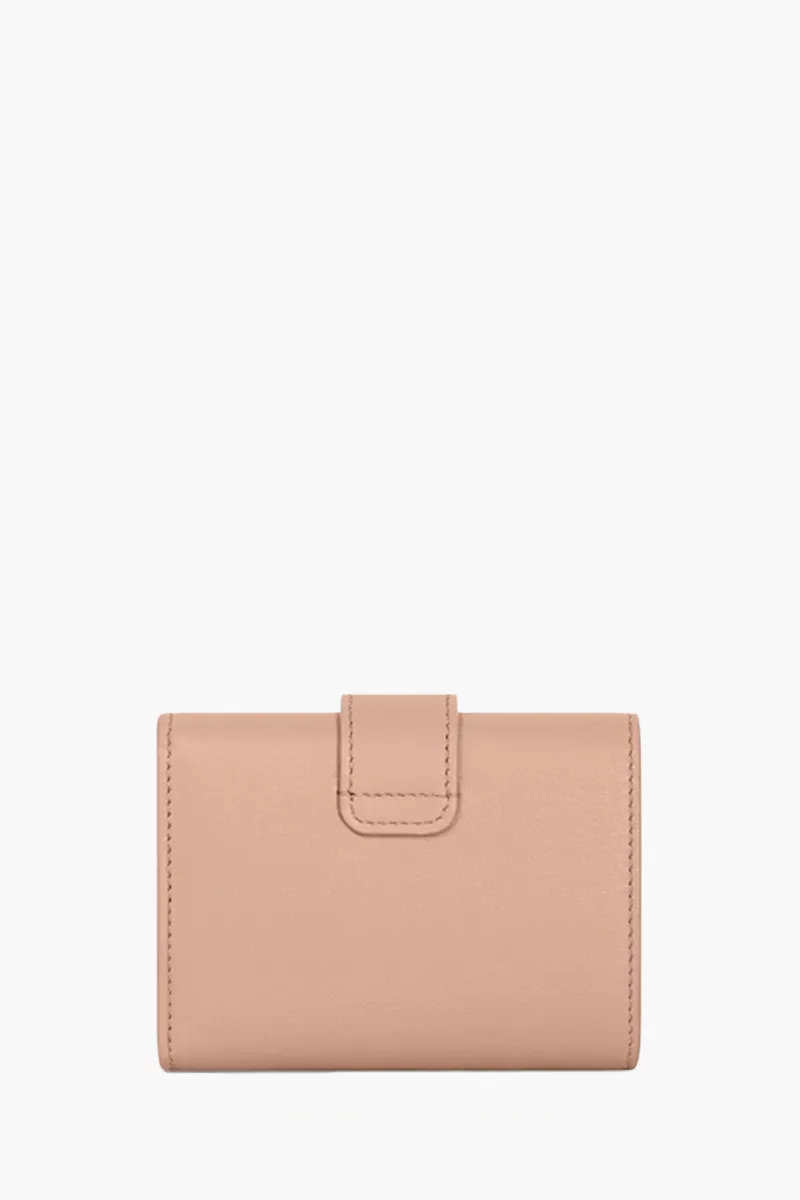 CELINE Triomphe Victoire Wallet in Soft Peach Supple Calfskin GHW 2