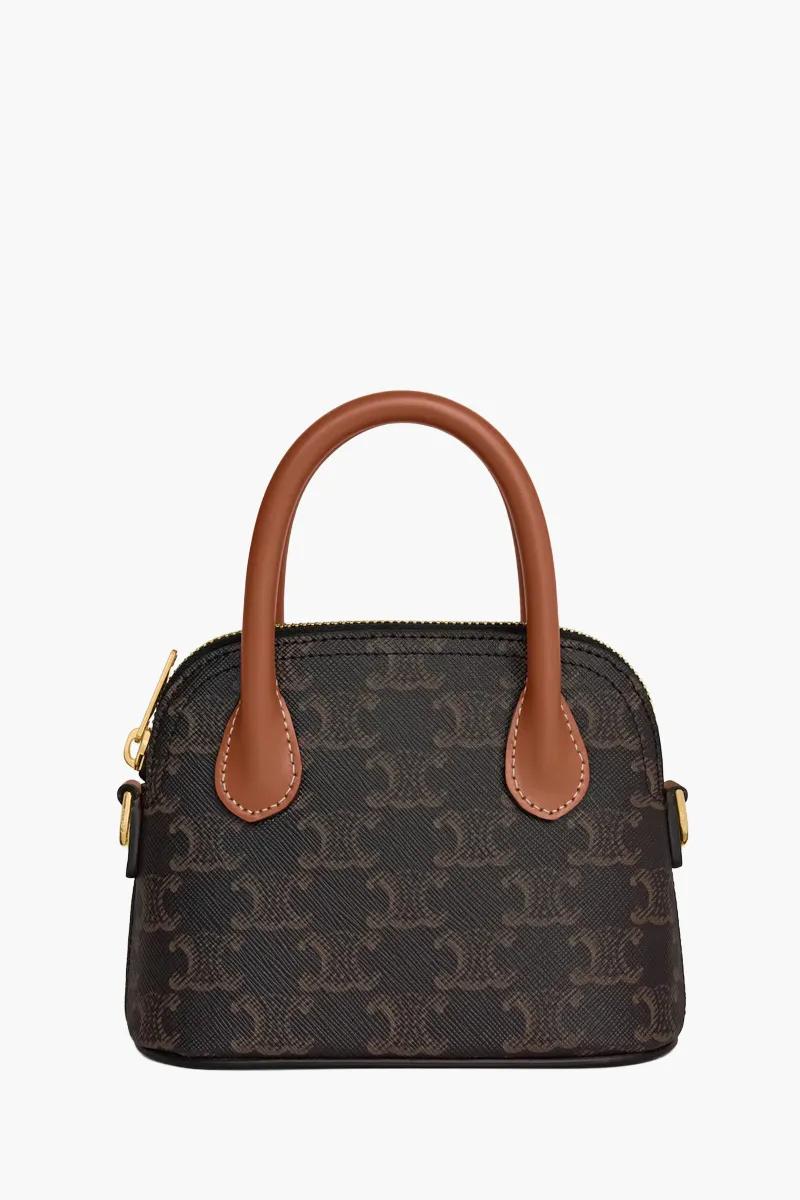 CELINE Mini Honorine in Tan Triomphe Canvas x Calfskin 0