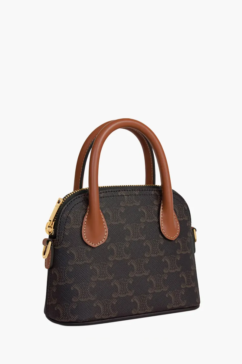 CELINE Mini Honorine in Tan Triomphe Canvas x Calfskin 1