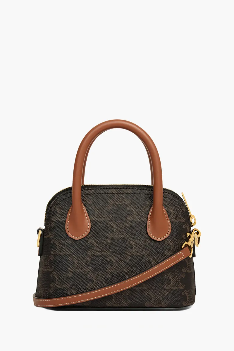 CELINE Mini Honorine in Tan Triomphe Canvas x Calfskin 2