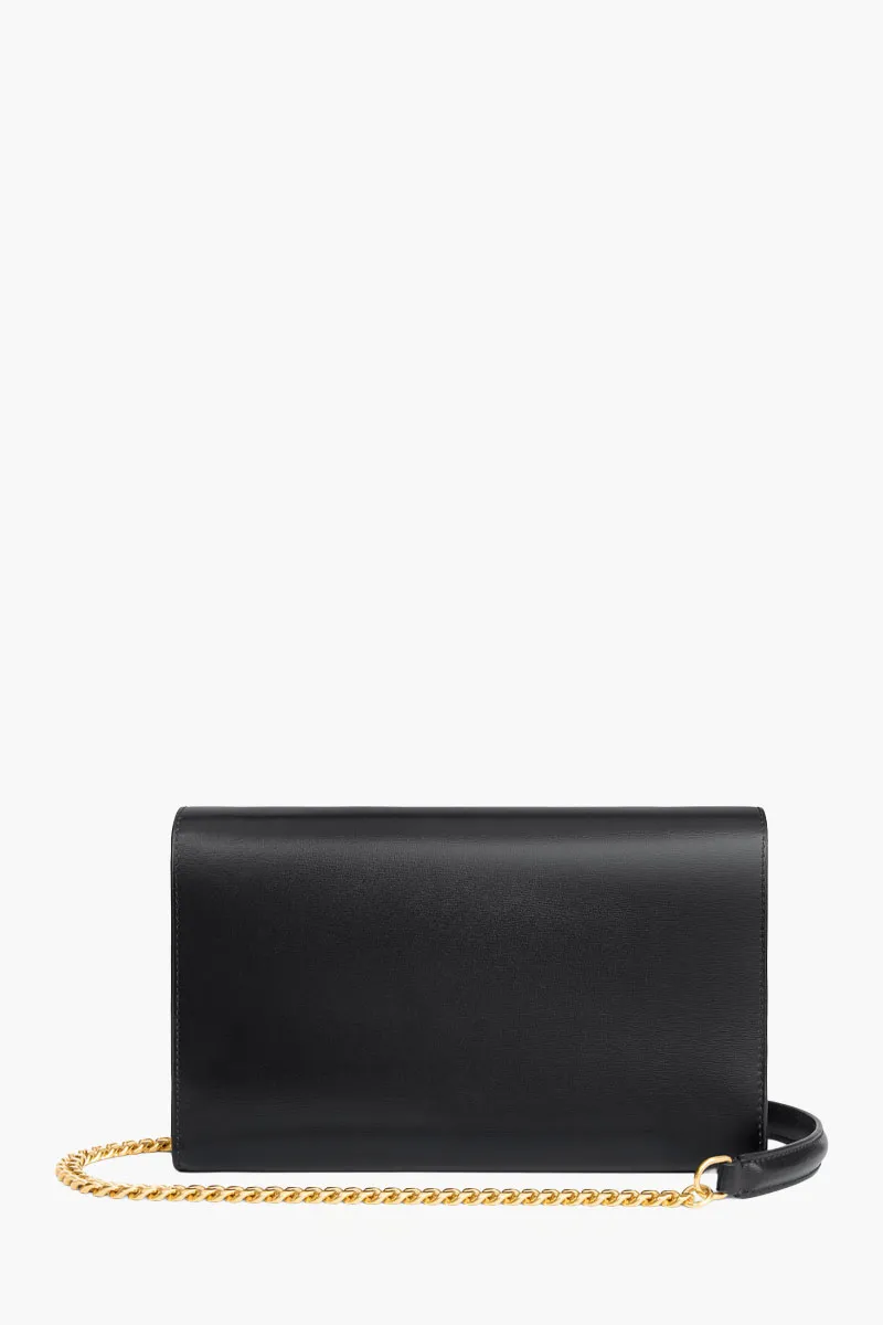 CELINE Envelope Wallet On Chain in Black Shiny Calfskin 2