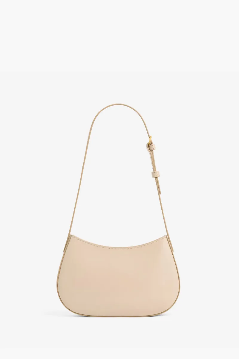 CELINE Medium Tilly Shoulder Bag in Nude Shiny Calfskin 1