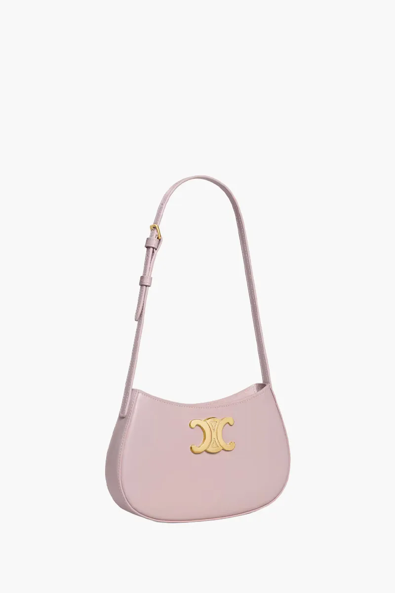 CELINE Medium Tilly Shoulder Bag in Bleached Pink Shiny Calfskin 1