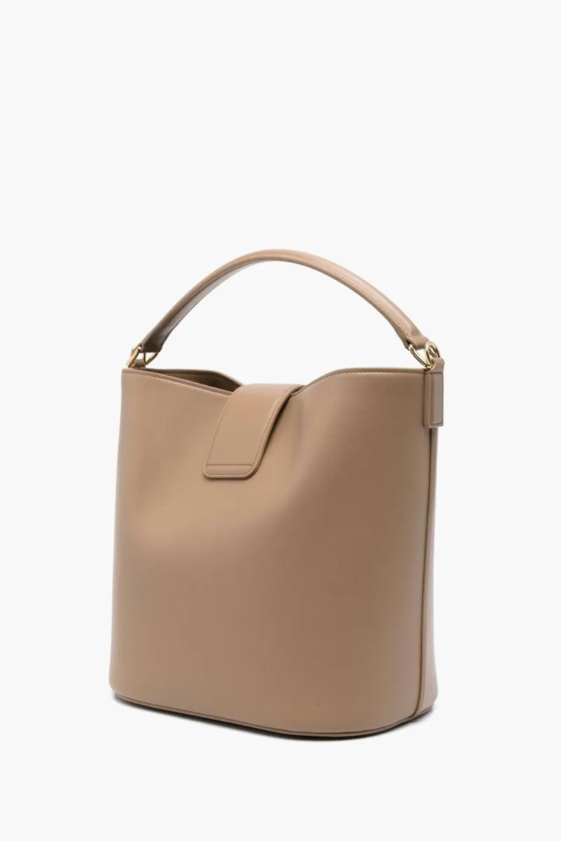 CELINE Medium Louise Bucket Bag in Smoked Brown Smooth Calfskin 1