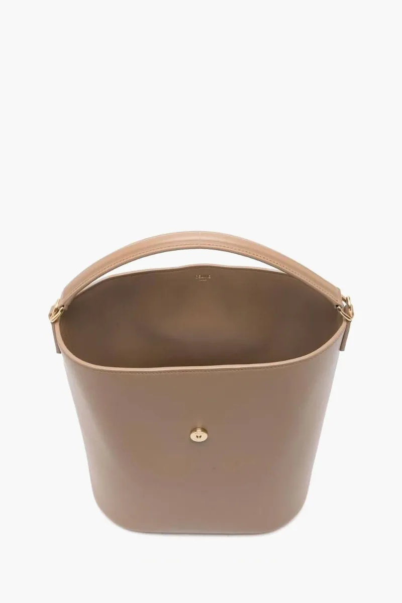 CELINE Medium Louise Bucket Bag in Smoked Brown Smooth Calfskin 2