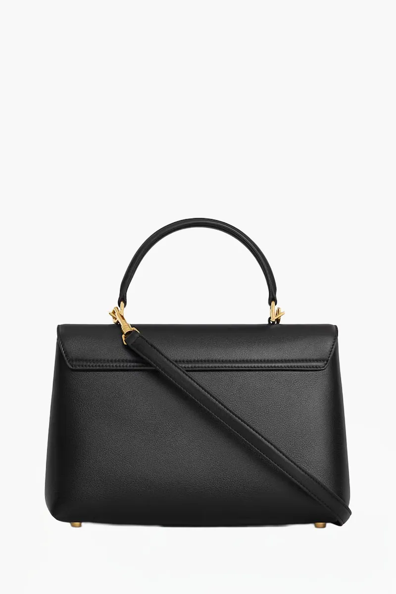 CELINE Medium Nino Triomphe Top Handle Shoulder Bag in Black Calfskin 2