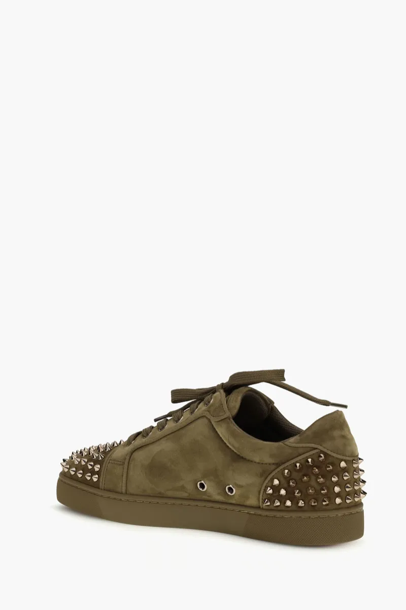 CHRISTIAN LOUBOUTIN Men Seavaste 2 Lace-Up Sneakers in Brown Calfskin 1