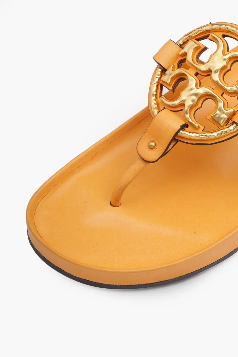 TORY BURCH Women Miller Cloud Vintage Plaque Sandals in Arancio Vacetta Smooth 4