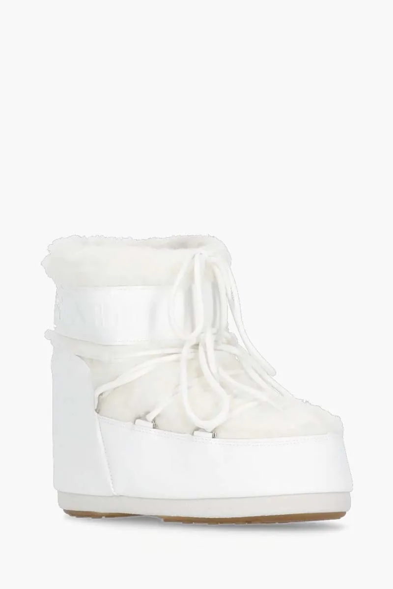 MOON BOOT Women Icon Low Faux-Fur Boots in Optical White 1