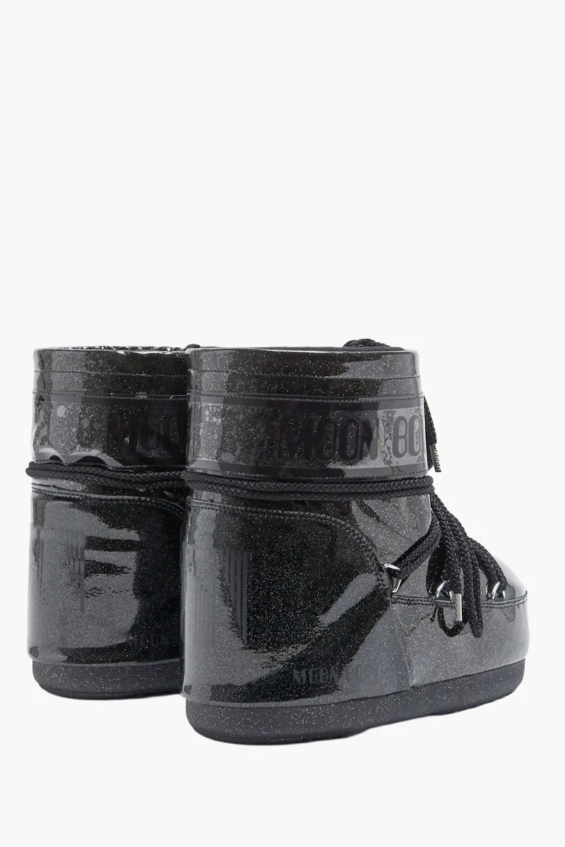 MOON BOOT Women Icon Low Glitter Boots in Black 1