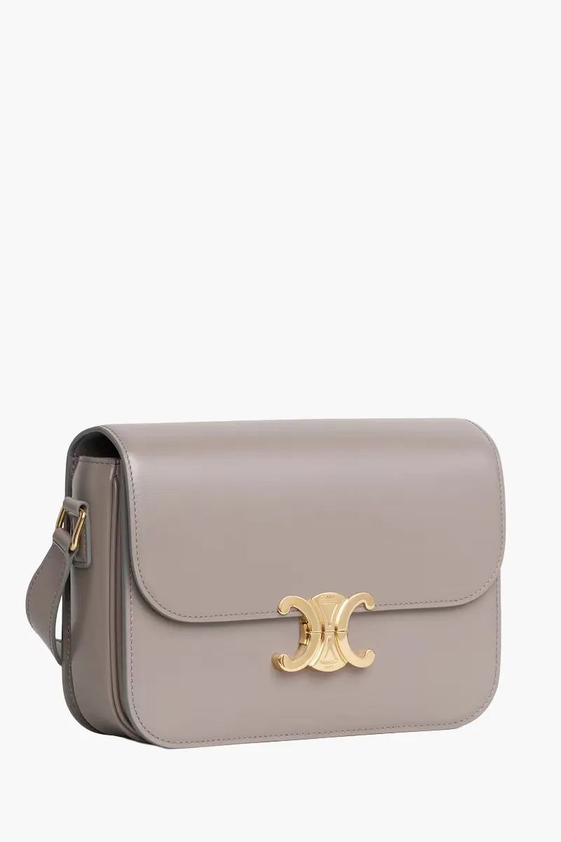 CELINE Medium Triomphe Bag in Pebble Shiny Calfskin 1