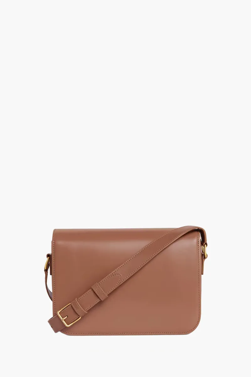 CELINE Medium Triomphe Bag in Bronze Shiny Calfskin 2