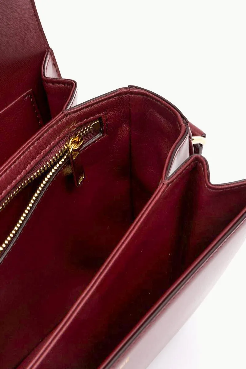 CELINE Medium Triomphe Bag in Light Burgundy Shiny Calfskin 2