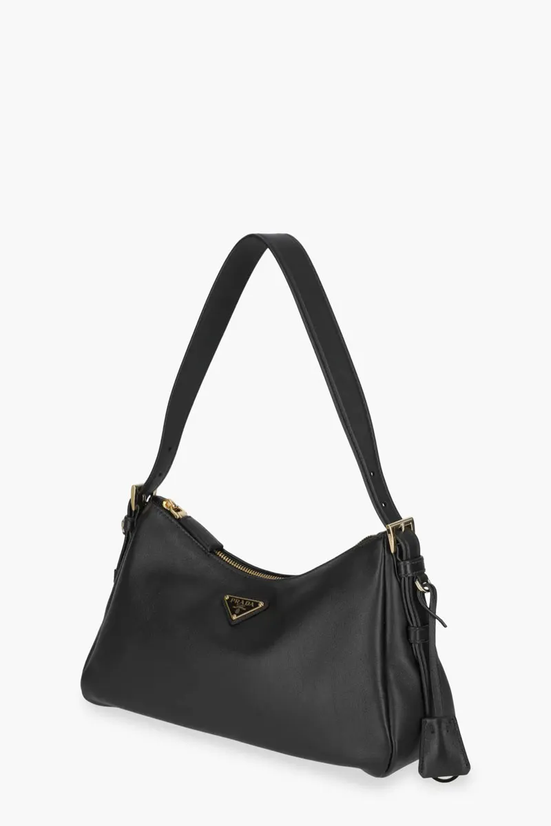 PRADA Medium Aimee Shoulder Bag in Black Leather 2