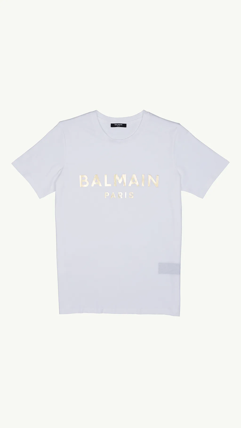 BALMAIN Women Balmain Paris Metallic Logo T-Shirt in White/Gold 0