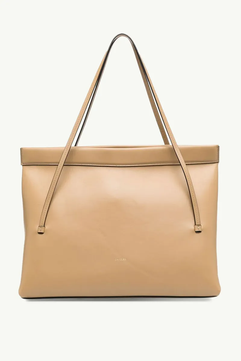 WANDLER Medium Joanna Shoulder Bag in Gingerbread Soft Calf Leather 0