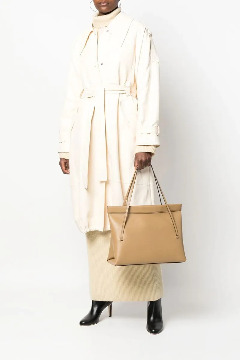 WANDLER Medium Joanna Shoulder Bag in Gingerbread Soft Calf Leather 3