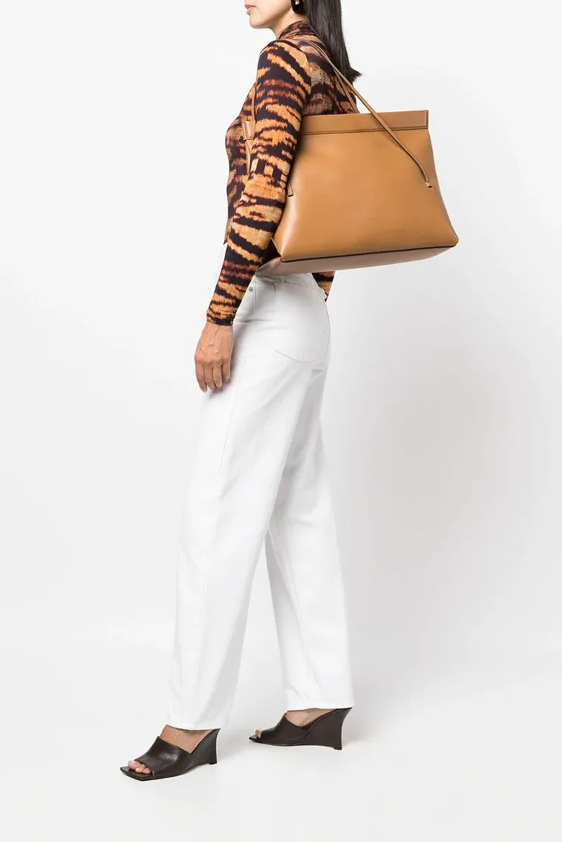 WANDLER Big Joanna Shoulder Bag in Burlywood Soft Calf Leather 3