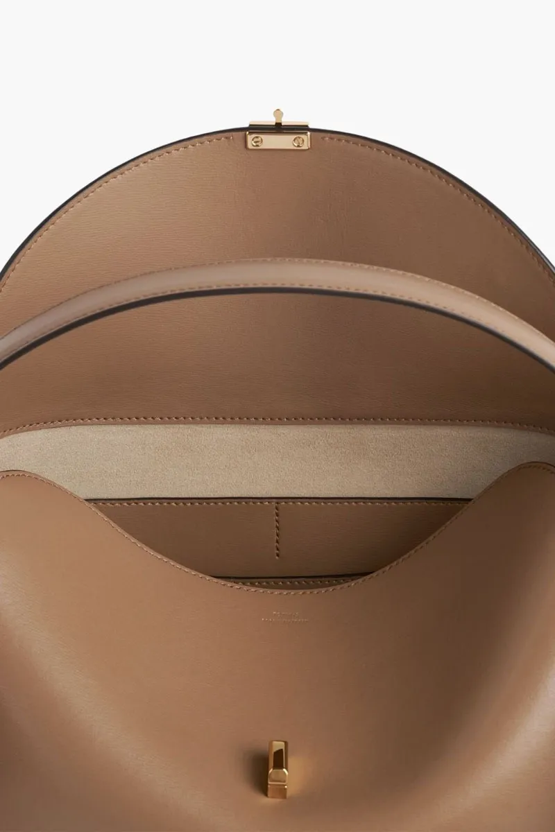 TOTEME T-Lock Top Handle Bag in Camel Leather 2