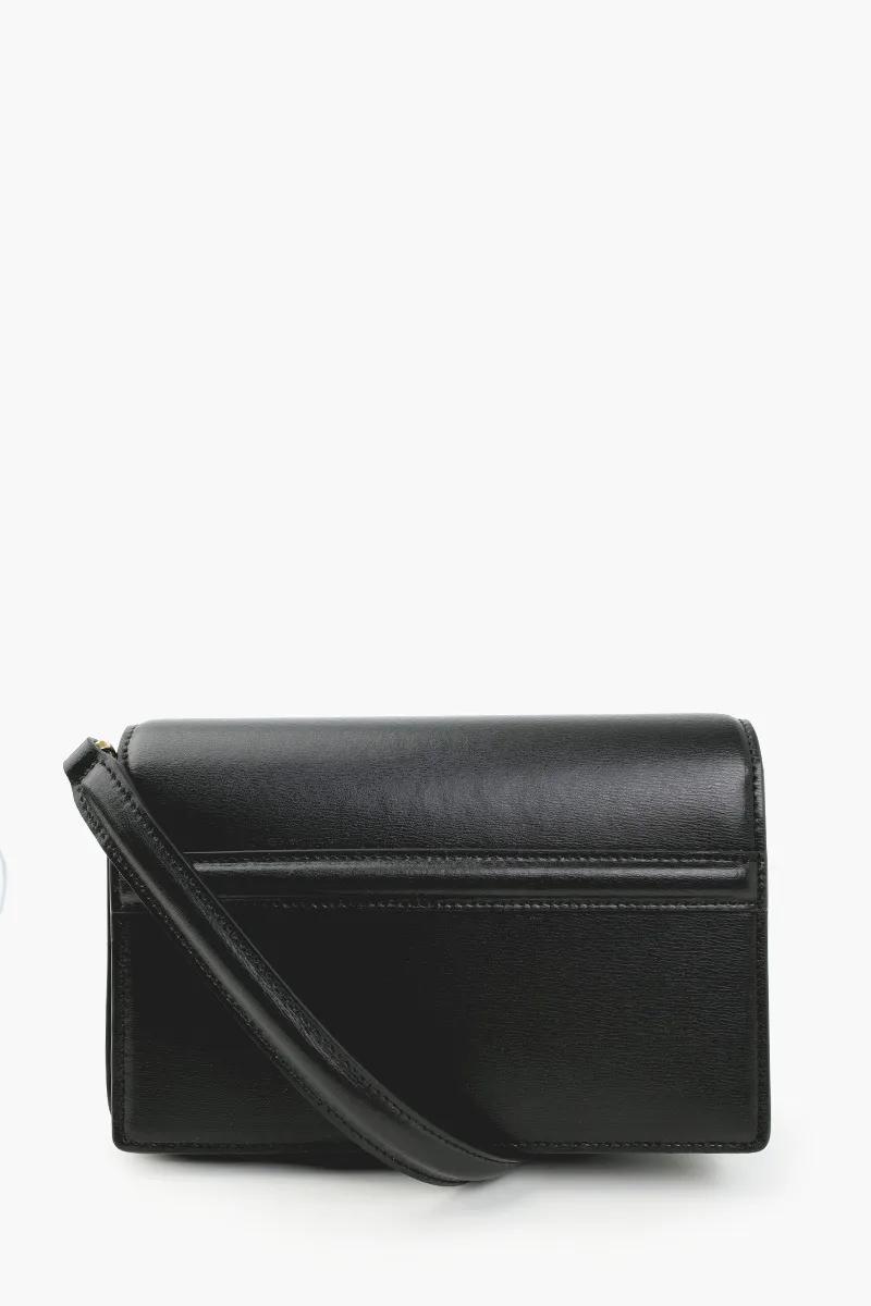 TOTEME Mini T-Flap Handbag in Black Leather GHW with Detachable Strap 2