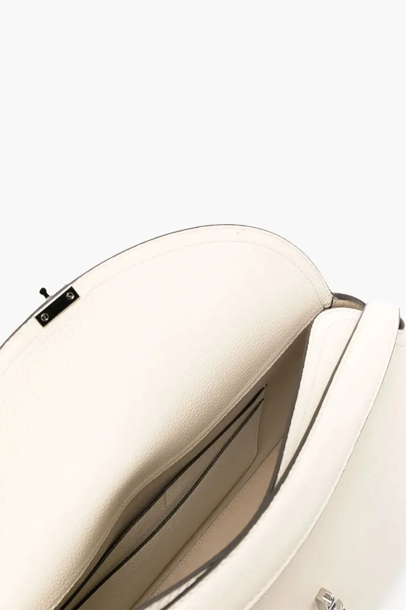 TOTEME T-Lock Top Handle Bag in White Milk SHW Naplak Leather 3