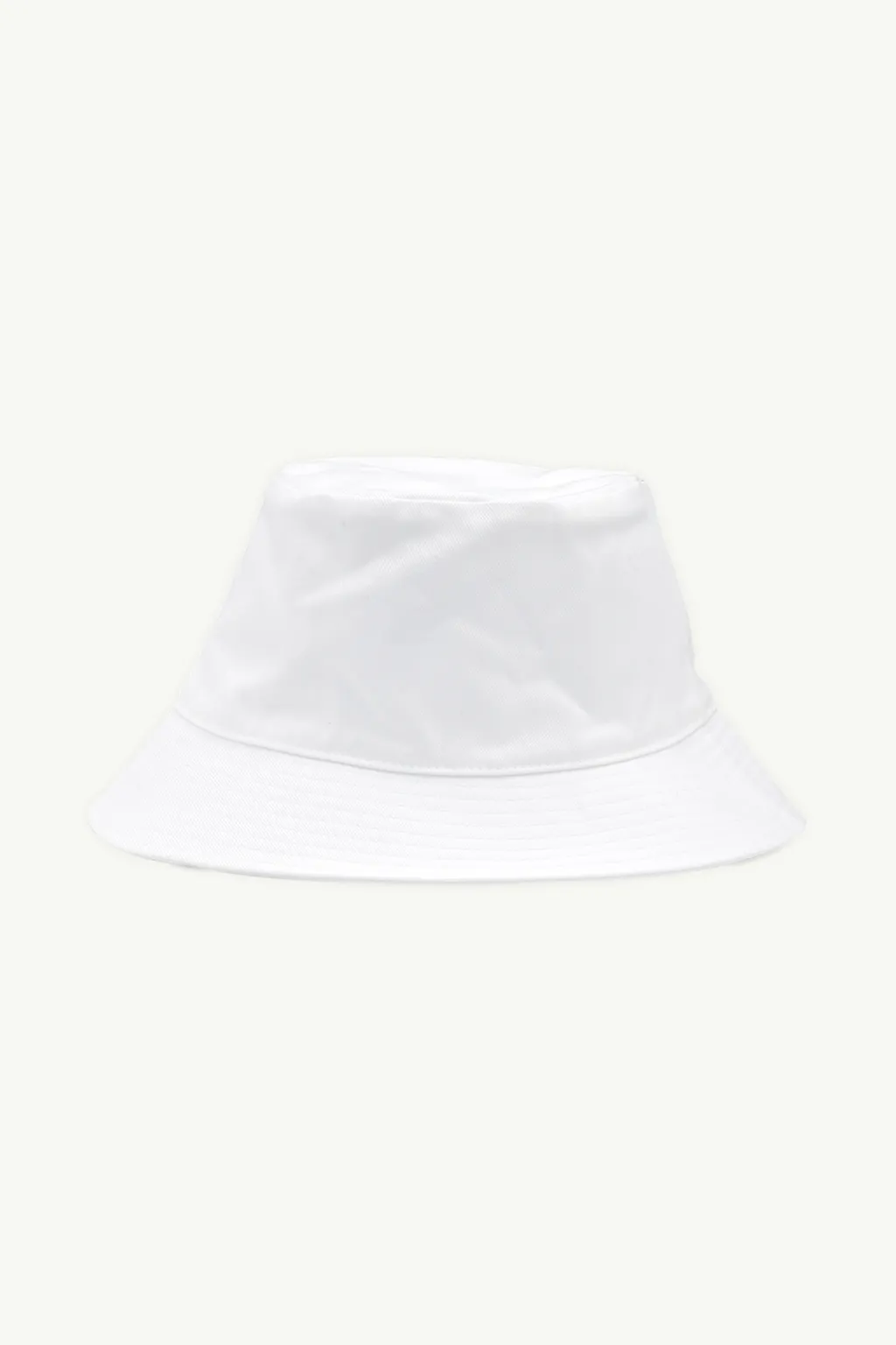 CELINE Men Logo Bucket Hat in White Gabardine Cotton 1