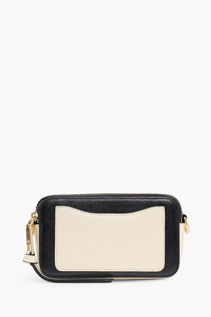 MARC JACOBS Small The Snapshot Camera Bag in Cloud White Multi with Logo Webbing Straps 1