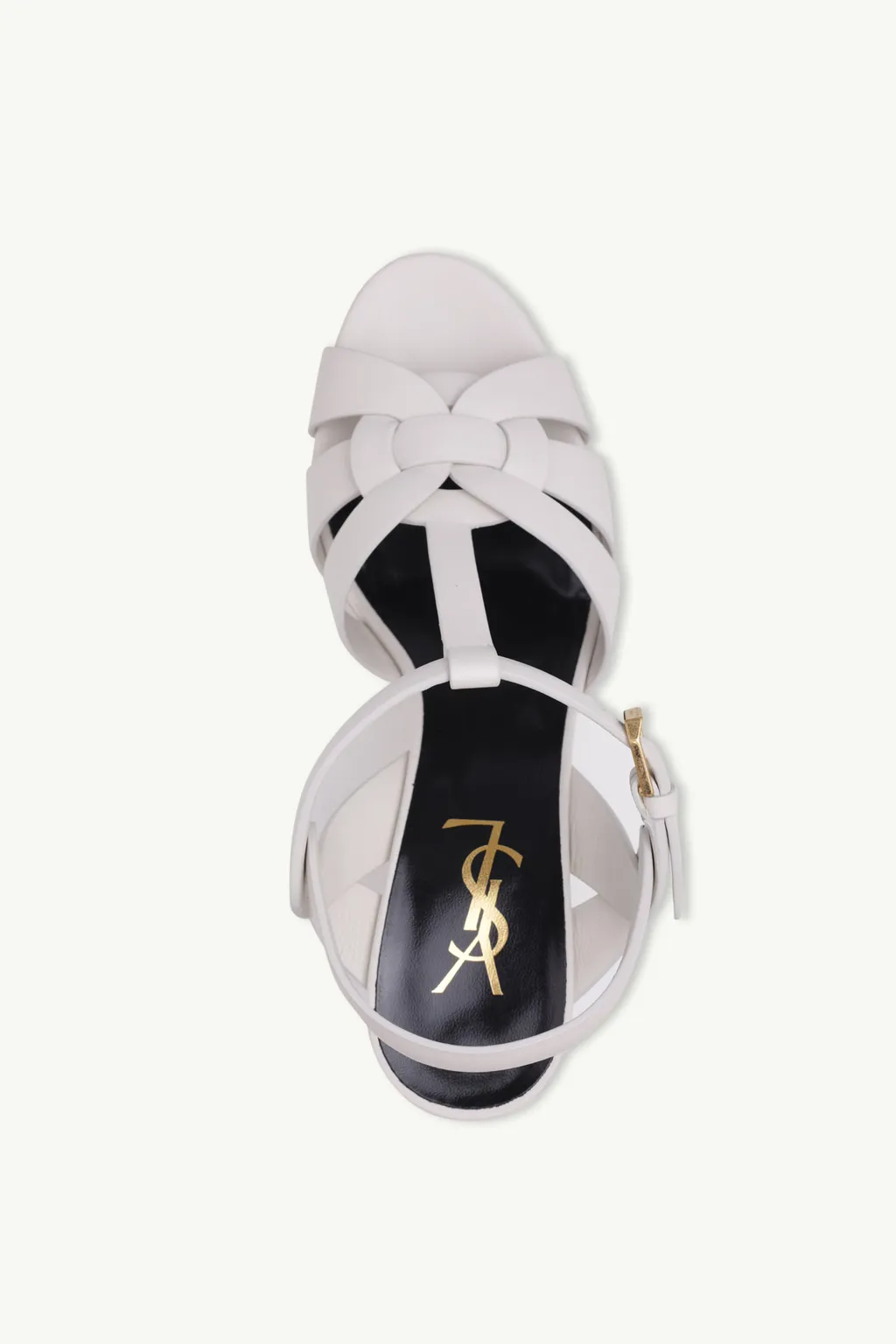SAINT LAURENT Tribute 10cm in White Calf 3